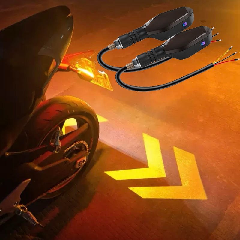 Colorful Motorcycle LED Turn Signal Light with Bright Arrow Projector Lamp - Image 4