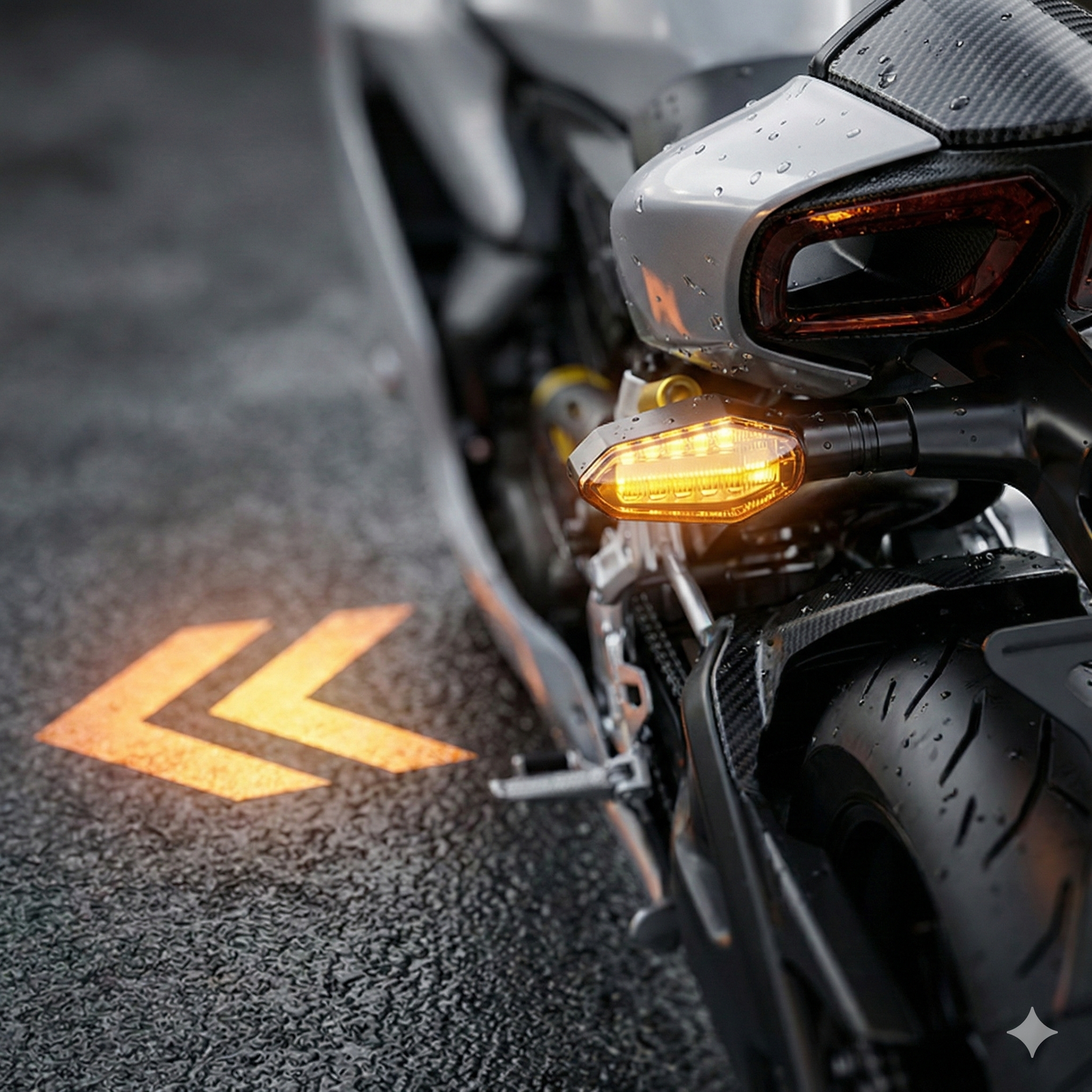 Colorful Motorcycle LED Turn Signal Light with Bright Arrow Projector Lamp - Image 6