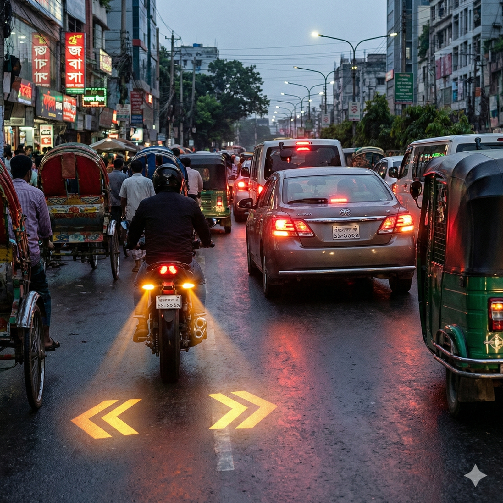 Colorful Motorcycle LED Turn Signal Light with Bright Arrow Projector Lamp - Image 5